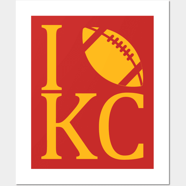 Sunday Funday I Love Kansas City Football Wall Art by Luxara